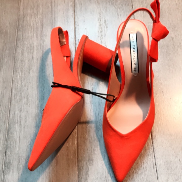 ZARA Heeled Pump(Orange, US 7.5, 8/EUR 38, 39) - Picture 3 of 6